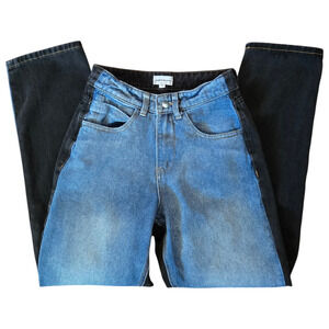 Superdown Carmen Two Toned Jean Blue and Washed Black Size XS